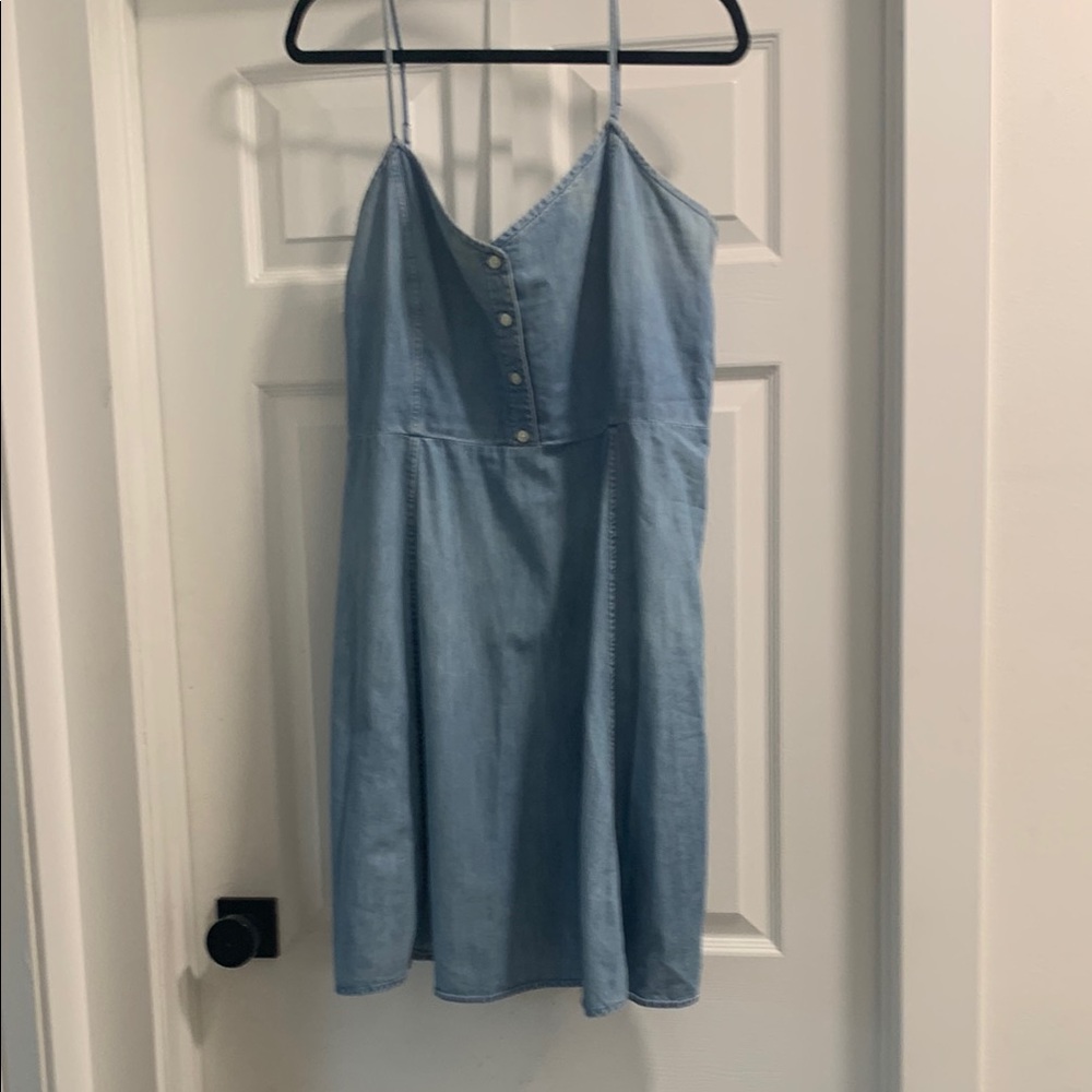 GAP Blue Spaghetti Strap Mini Sundress